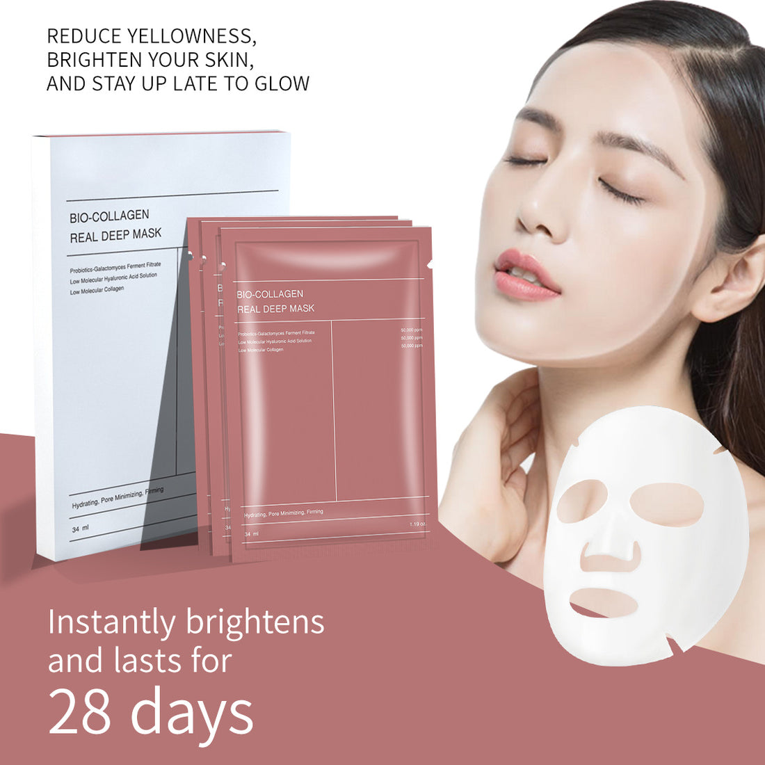 TK In Stock Cross-border Amazon Collagen Split White Transparent Hydrating Moisturizing Mask Deep Hair