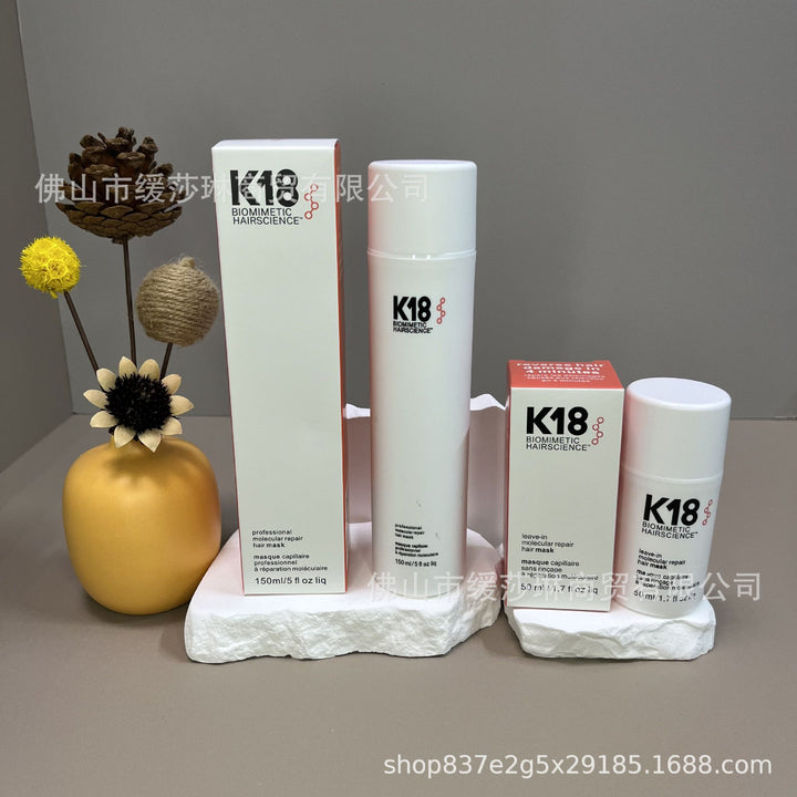 Cross-border K18 Professional Wash-free Molecular Repair Hair Film Repair Hair Care Large Capacity 150ml With Plastic Package